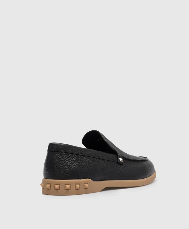 Valentino Ciabatte Leisure Flows in pelle nera 3Y2S0H20XPJ