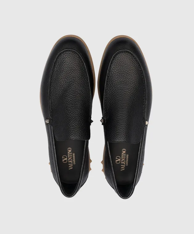 Valentino Ciabatte Leisure Flows in pelle nera 3Y2S0H20XPJ