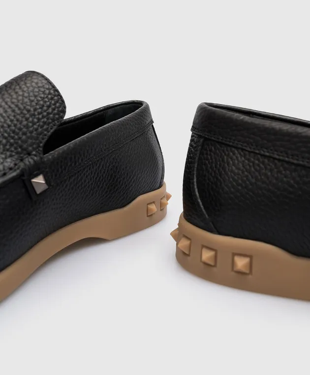 Valentino Ciabatte Leisure Flows in pelle nera 3Y2S0H20XPJ