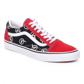 Vans Old Skool Circle V Nero Rosso