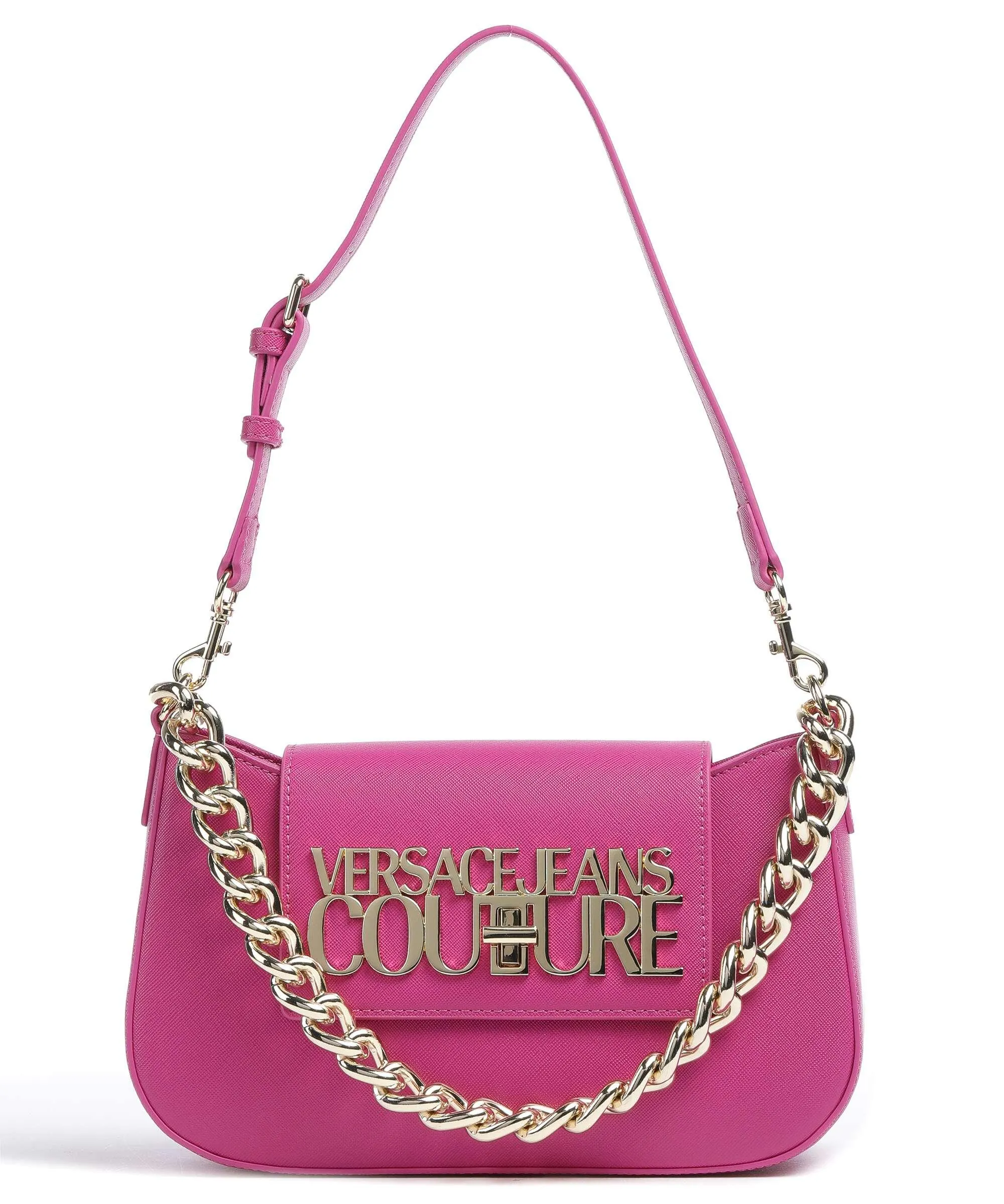  Versace Jeans Couture Logo Lock Borsa a spalla pelle sintetica pink  