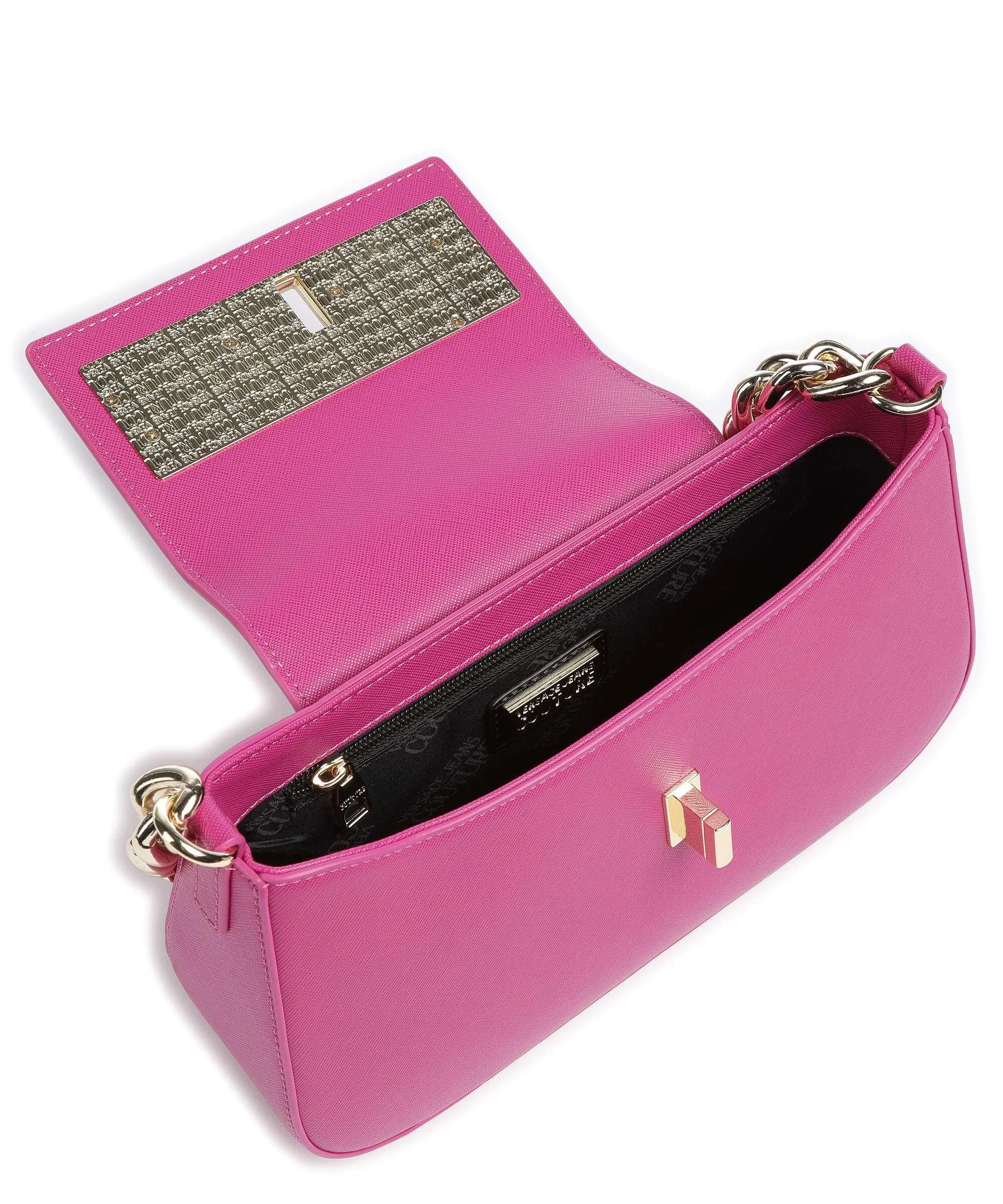  Versace Jeans Couture Logo Lock Borsa a spalla pelle sintetica pink  