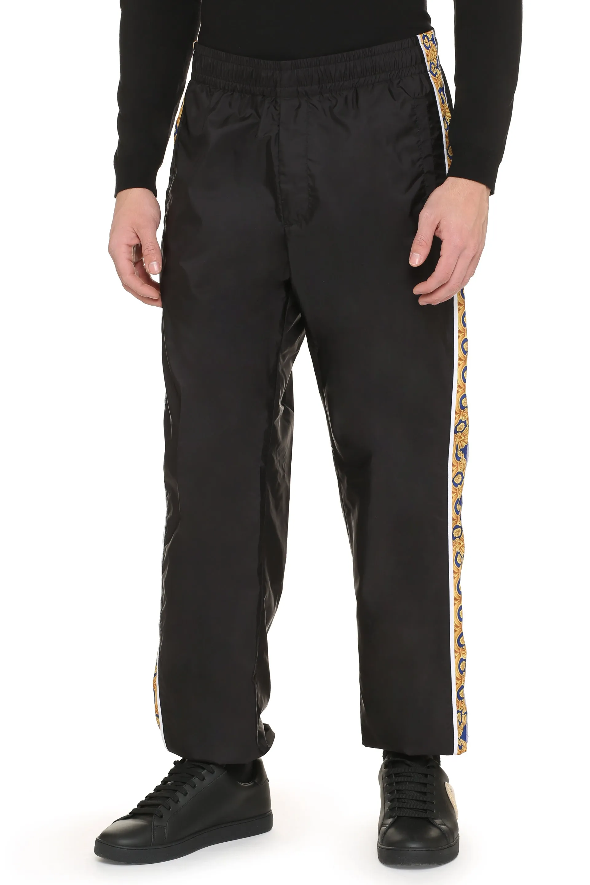 Versace Track-pants con bande laterali a contrasto