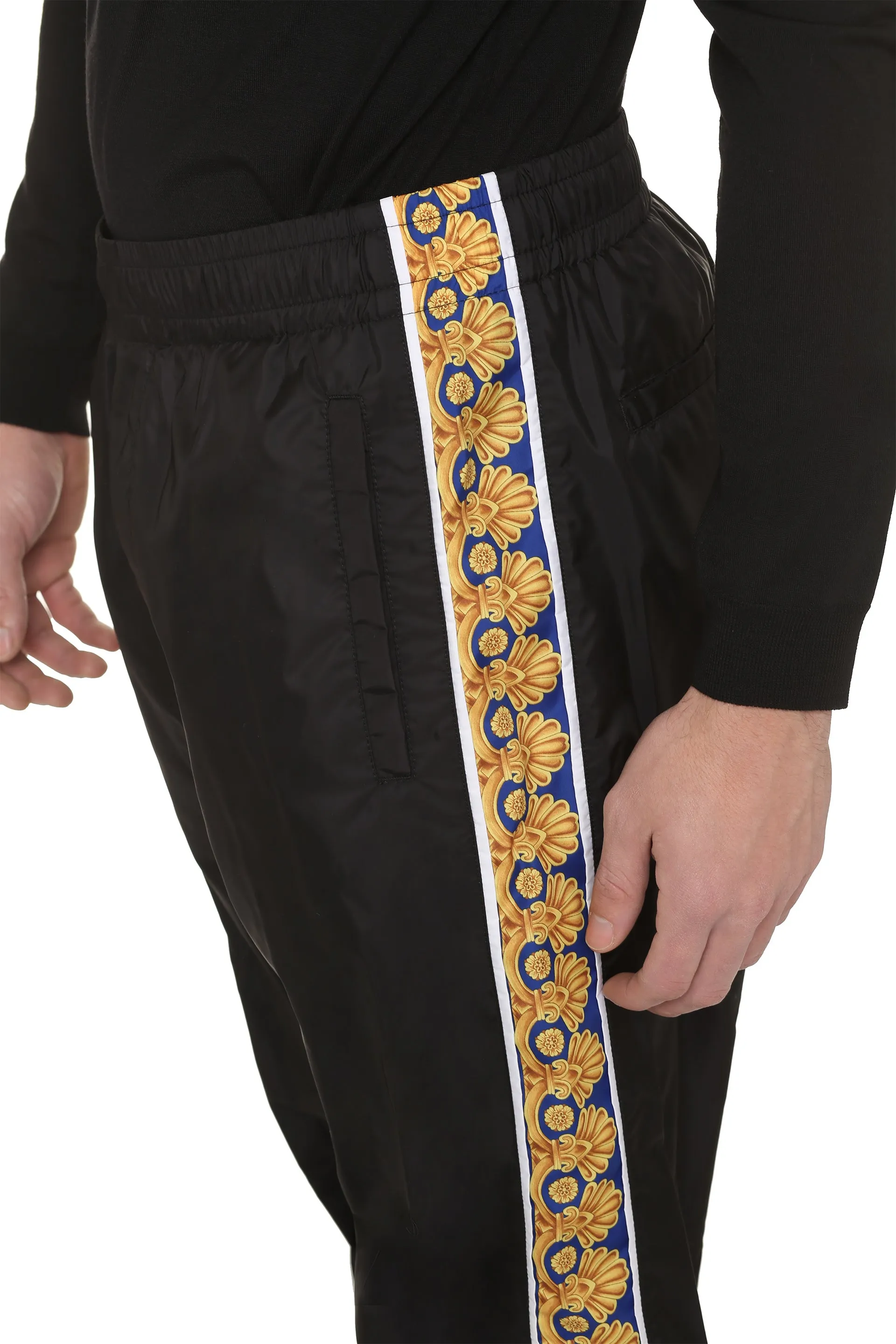 Versace Track-pants con bande laterali a contrasto