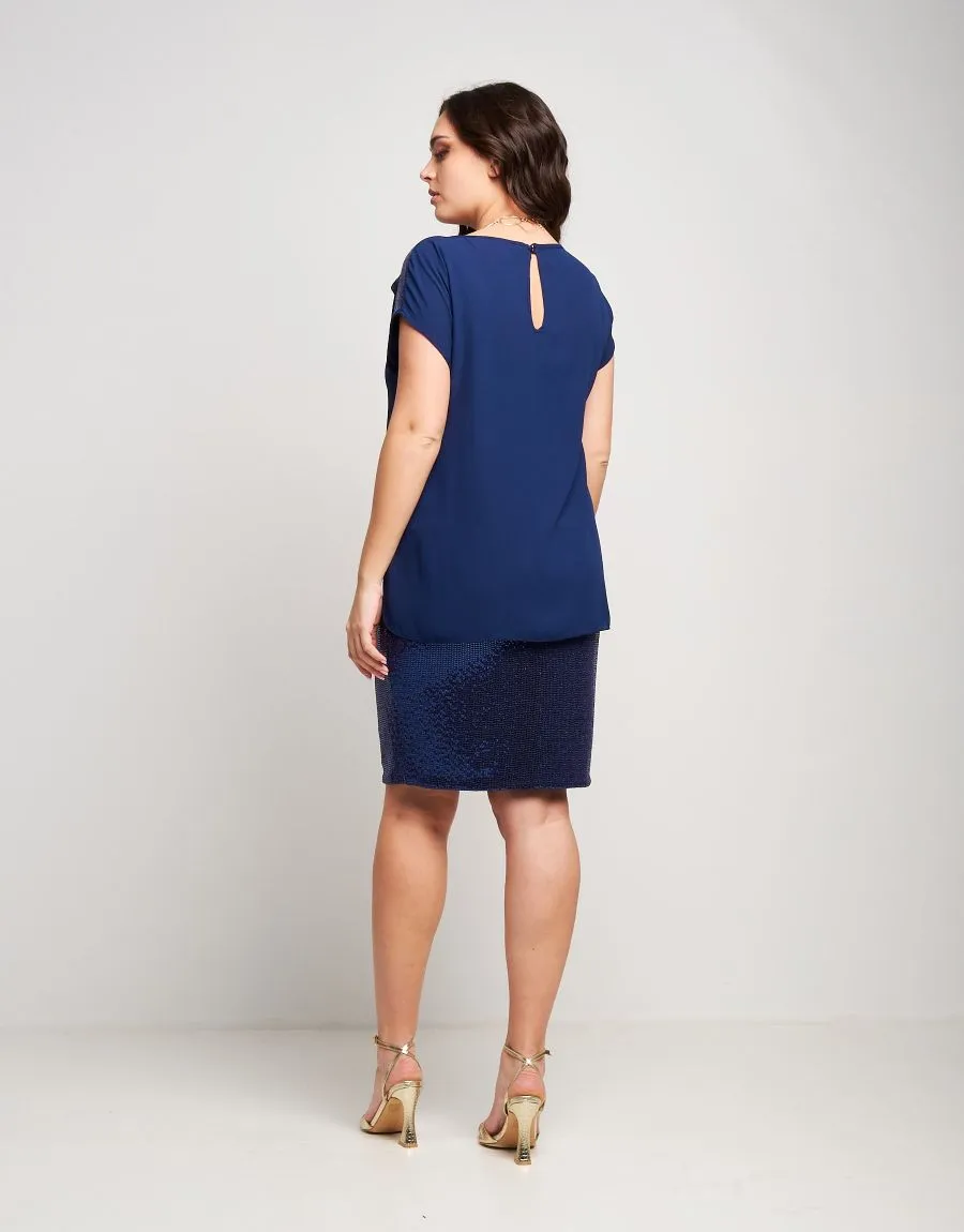 Vestito con inserti in paillettes