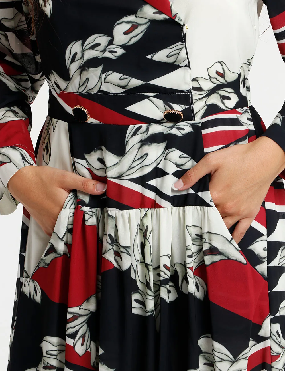 Vestito Fracomina con bottoni decorati