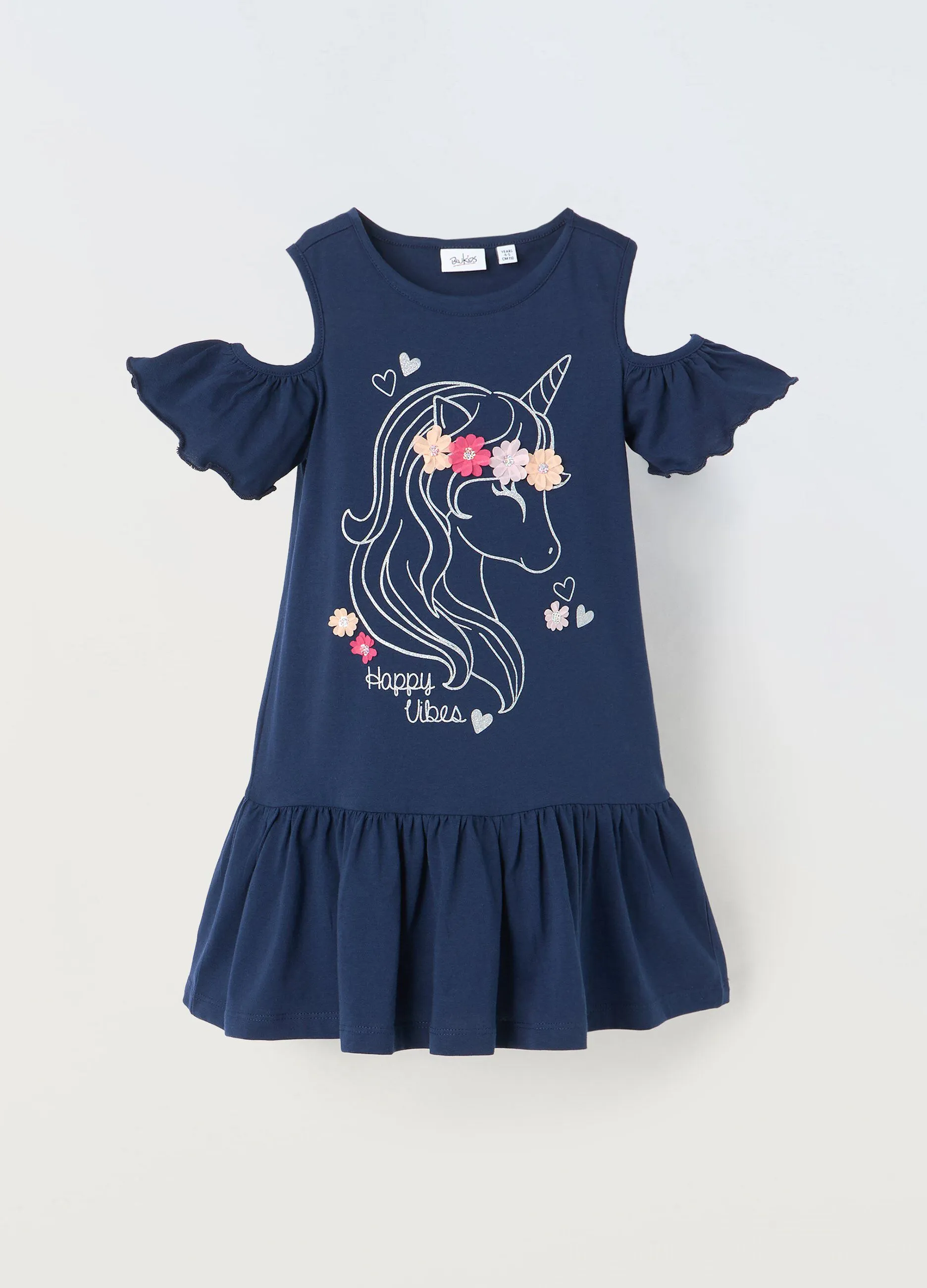 Vestito in puro cotone bambina