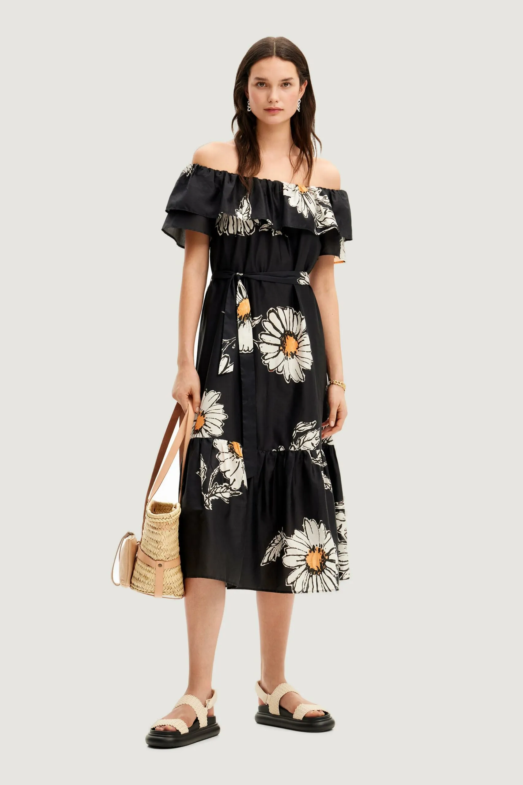 Vestito midi Desigual GEORGEO Nero
