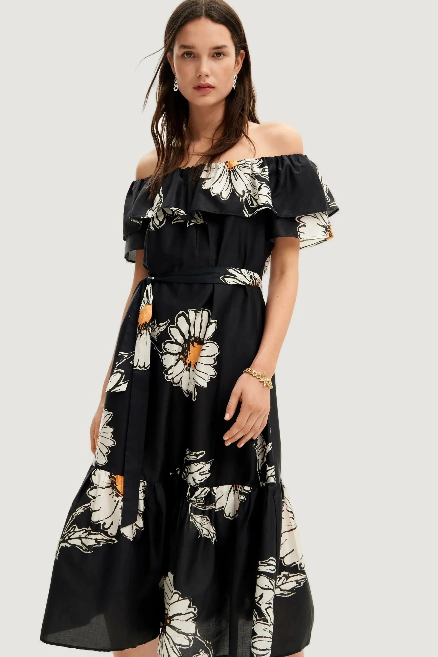 Vestito midi Desigual GEORGEO Nero