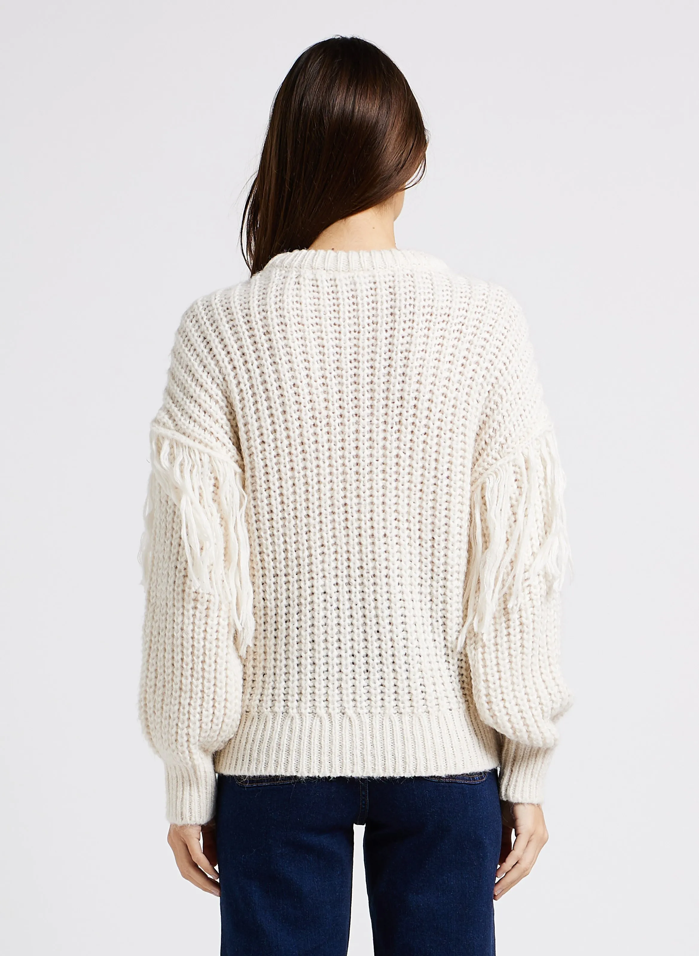 VILA   AKSINA - Maglione scollo tondo in maglia | Bianco