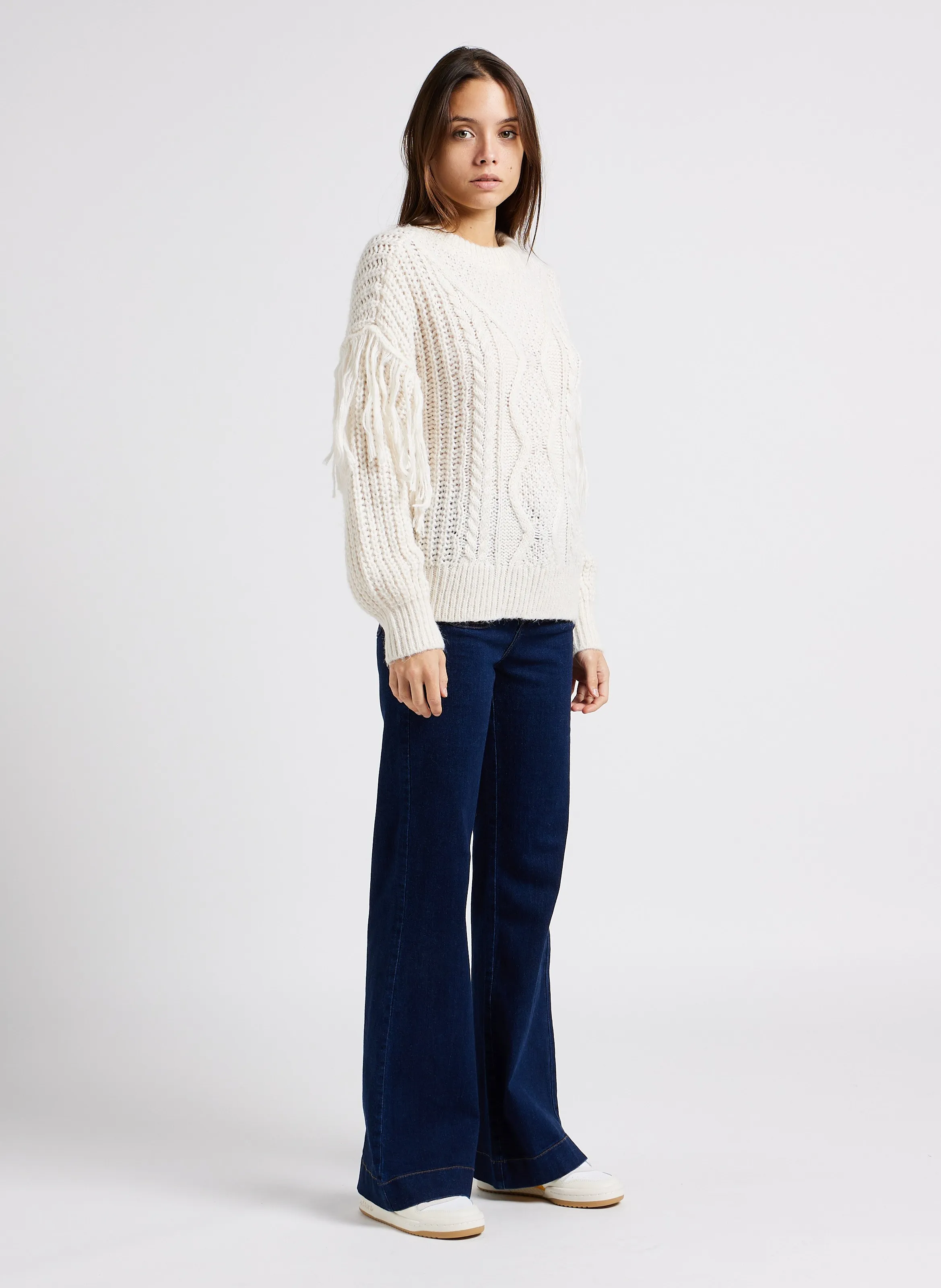  VILA   AKSINA - Maglione scollo tondo in maglia | Bianco