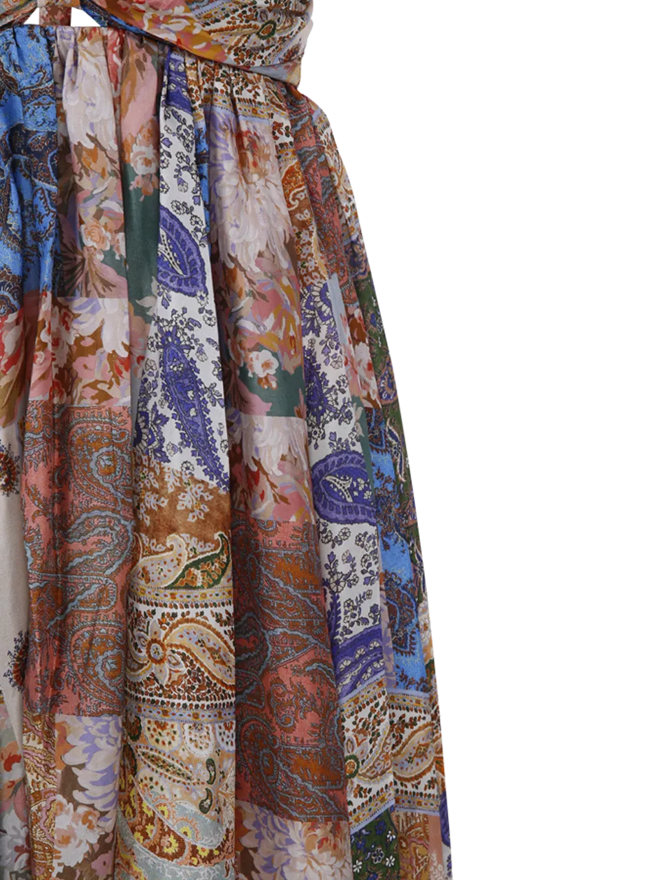 WOMAN ZIMMERMANN MULTICOLOR SILK DEVI HALTER MAXI DRESS