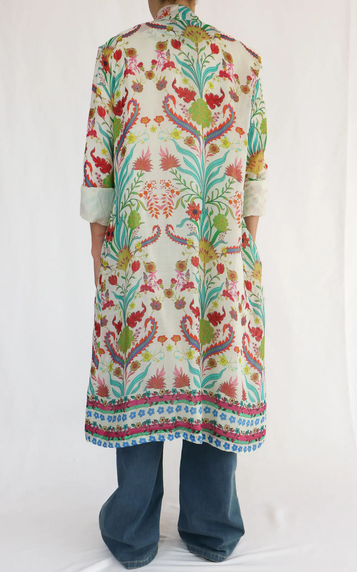 Wu’Side – Kimono lungo fantasia ramié – Burro