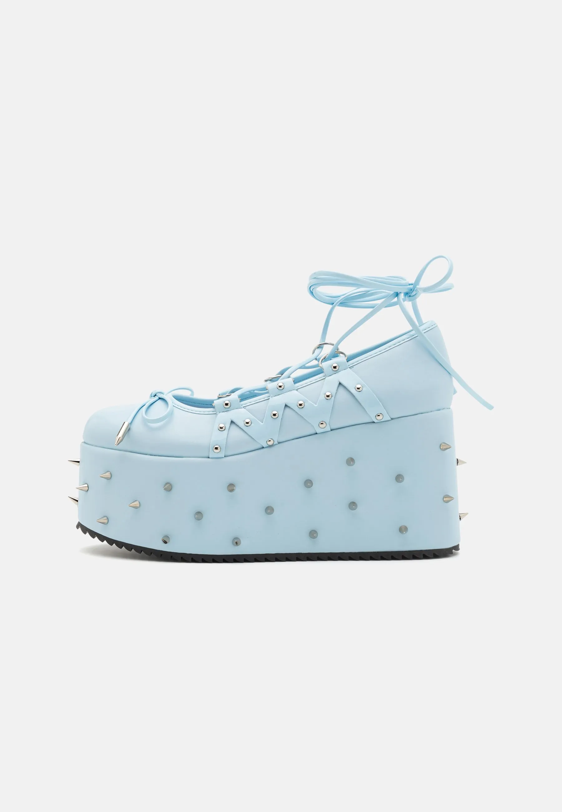 ZORINA LACE UP PLATFORM BALLET SHOES  - Francesine
