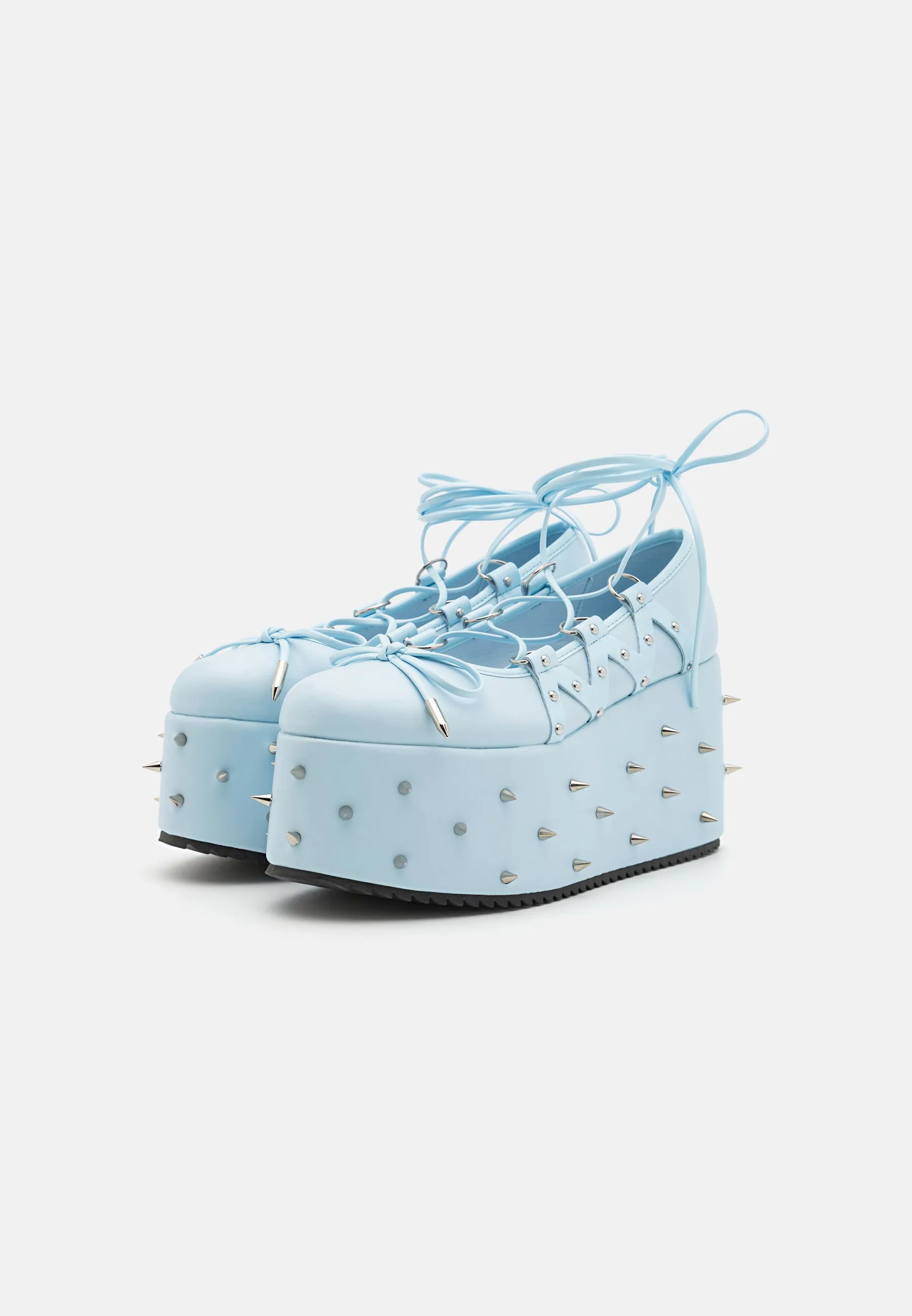 ZORINA LACE UP PLATFORM BALLET SHOES  - Francesine